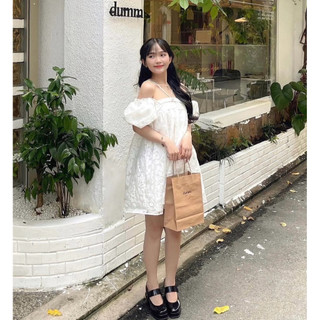 ÁO BABYDOLL VÂN HOA TAY BỒNG MINI HEART TINGOAN
