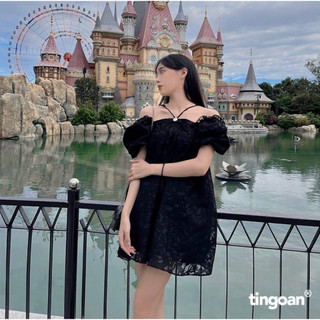 ÁO BABYDOLL VÂN HOA TAY BỒNG MINI HEART TINGOAN