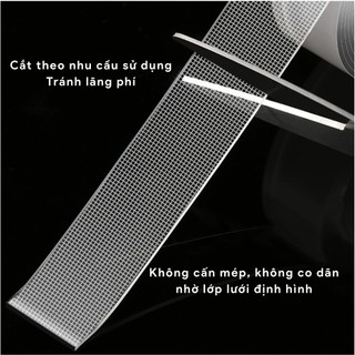 Băng Keo Hai Mặt Nano Dạng Lưới Băng Keo Liền Mạch Có Độ Bám Dính Keo Hai Mặt Acrylic-Shop97