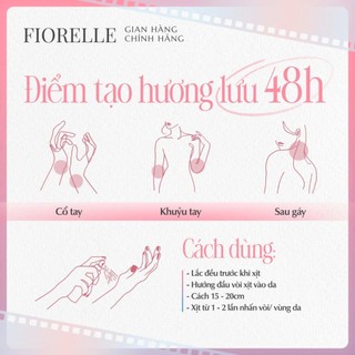 Nước hoa cao cấp Fiorelle 1 đầu xịt 1 đầu lăn một chạm cuốn hút 2 cách tỏa hương