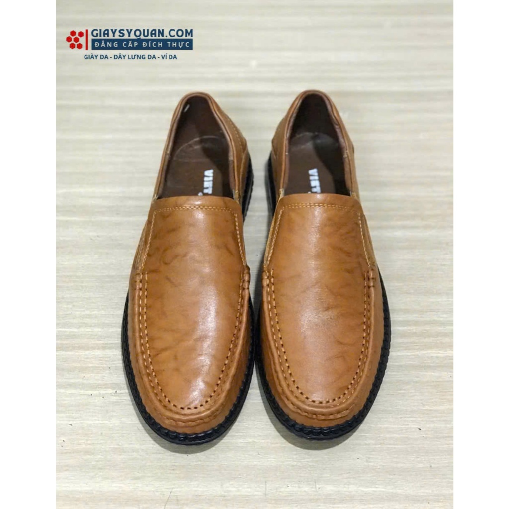 Giày Mọi Nam Da Bò M202 - Nâu