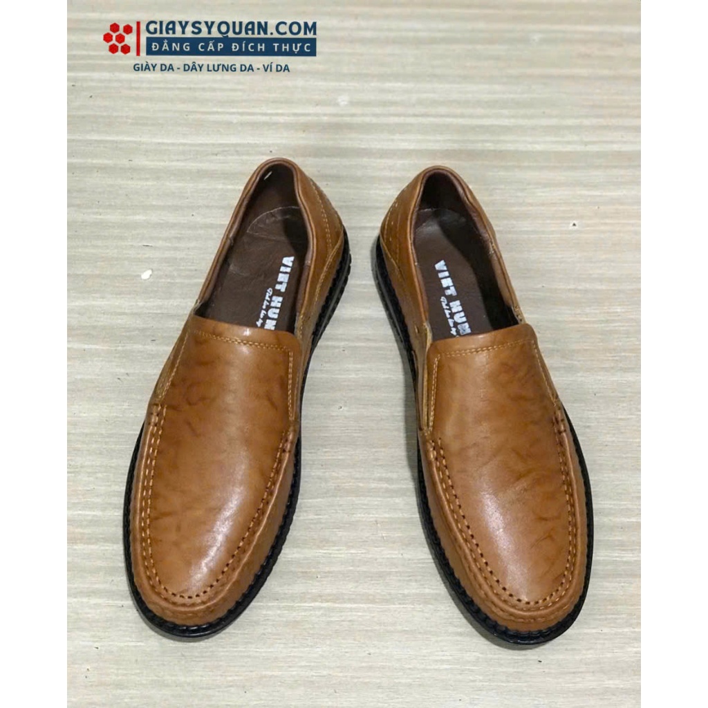 Giày Mọi Nam Da Bò M202 - Nâu