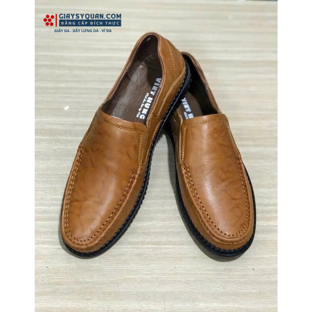 Giày Mọi Nam Da Bò M202 - Nâu