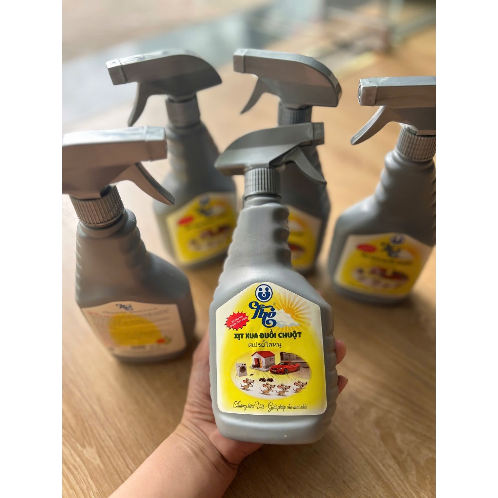 Thuốc xịt đuổi chuột Tho 500ml - An toàn cho người và vật nuôi dùng trong nhà và xe ôtô - 1, 2, 4 chai