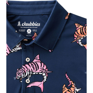Áo POLO Nam CHUBBIES hoạ tiết cá mập hổ chất vải co giãn tốt thoáng mát hàng xuất dư xịn