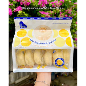 {Hot} Trend} 2 goi (Túi 7 Cái) Bánh Bông Lan AXIQIN Gói 360g - Bánh Hấp phô mai