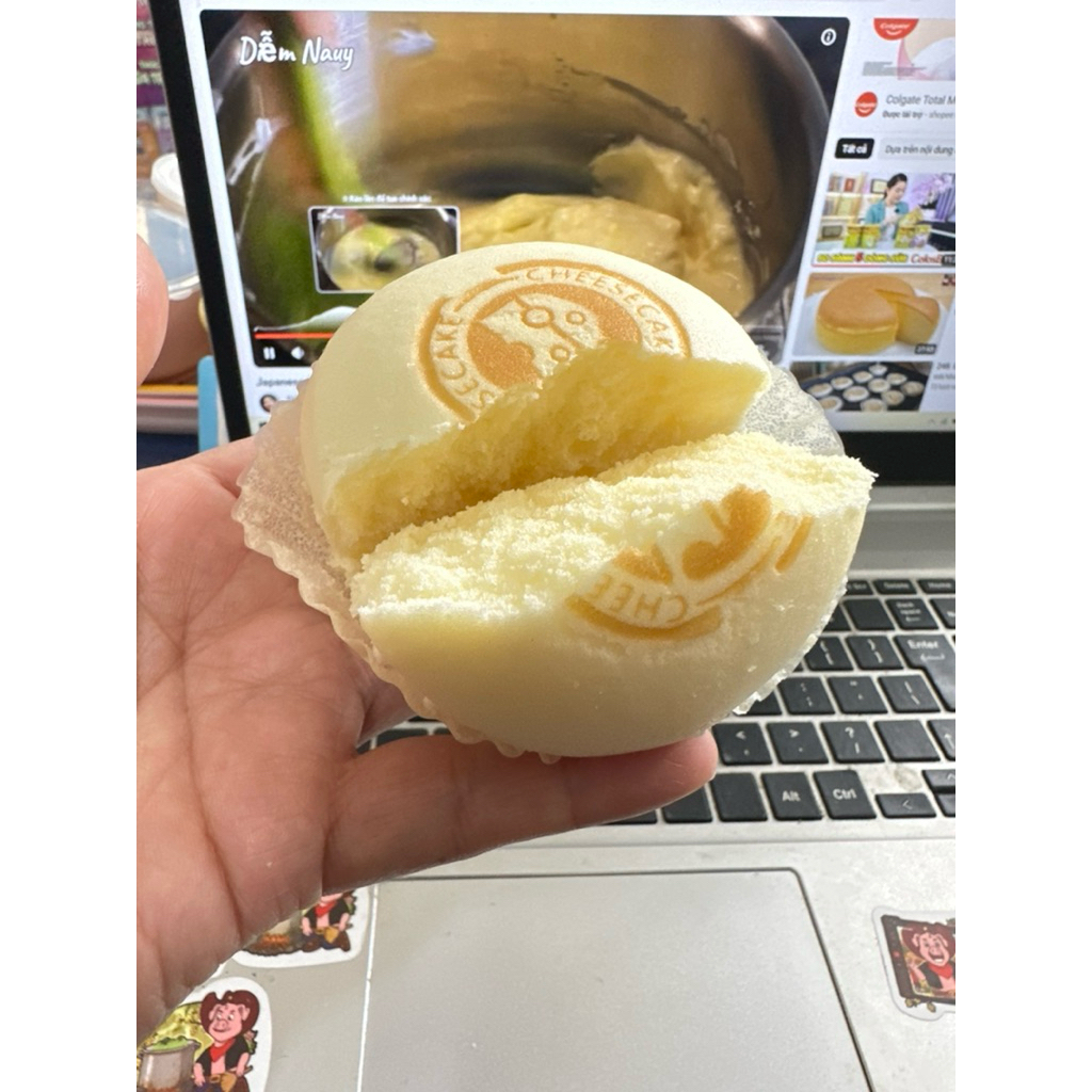 {Hot} Trend} 2 goi (Túi 7 Cái) Bánh Bông Lan AXIQIN Gói 360g - Bánh Hấp phô mai