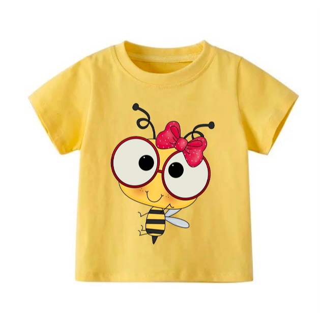 👕 Áo Thun Bé Gái mềm mịn thoáng mát in hình dễ thương 👕 AT545
