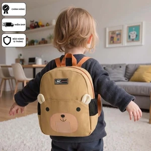 Balo Trẻ Em In Hình Gấu Nâu TNBags TNB 3022 - Balo Mẫu Giáo Siêu Nhẹ, Giá Rẻ Cho Bé Đi Học, Đi Chơi Đều Được