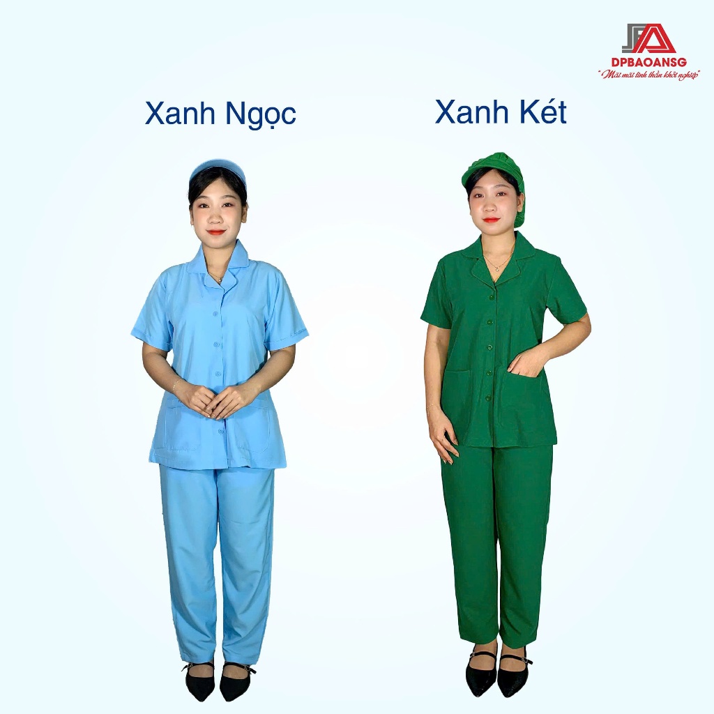 Bộ Quần Áo Nhân Viên Tạp Vụ Vải Cotton Cao Cấp Làm Việc Tại Các Nhà Máy,Công Xưởng