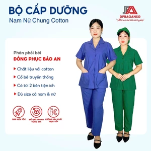 Bộ Quần Áo Nhân Viên Tạp Vụ Vải Cotton Cao Cấp Làm Việc Tại Các Nhà Máy,Công Xưởng