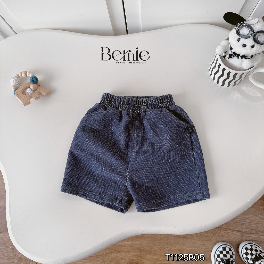 Set cộc tay Bernie in họa tiết traffic sắc màu phối quần short da cá cho bé trai 9-28kg