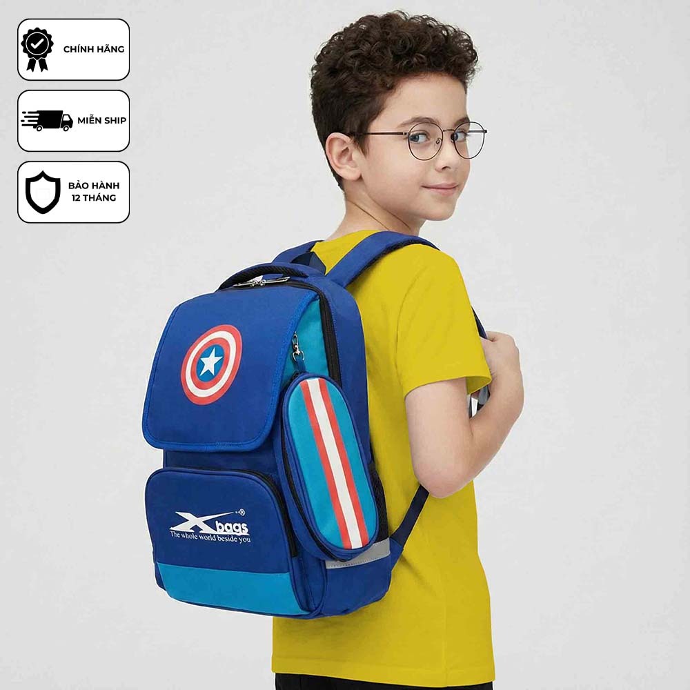 Balo Học Sinh Cấp 1 Xbags Power XB 3017 - Balo Tiểu Học Siêu Nhẹ, Chống Gù, Nhiều Ngăn Chứa Tiện Lợi, Đổi Trả 30 Ngày