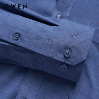 Owen - Áo sơ mi dài tay Regular Fit AR255002DT màu Xanh tím than chất liệu Spandex