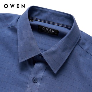Owen - Áo sơ mi dài tay Regular Fit AR255002DT màu Xanh tím than chất liệu Spandex
