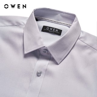 Owen - Áo sơ mi dài tay Regular Fit AR255047DT màu Xám nhạt chất liệu Bamboo spandex