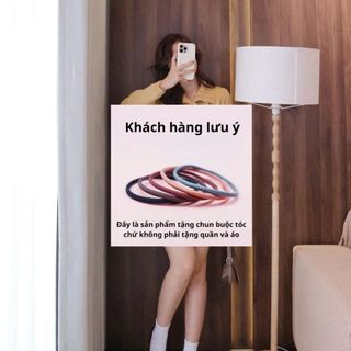 VMY Studio - Set đồ bộ áo ren bèo thắt nơ mix quần chấm bi siêu xinh trẻ trung nữ