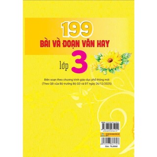 Sách - 199 Bài Và Đoạn Văn Hay Lớp 3 - Biên Soạn Theo Chương Trình GDPT mới - ndbooks