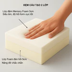 Ghế bập bênh FUNA 1 người ngồi đệm MEMORY tựa lưng và gác chân điều chỉnh 10 cấp độ, có gác chân đệm êm ái. — ảnh 2