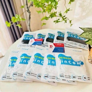 ComBo 300 Khẩu Trang 5D InCom - Kháng Khuẩn, Chóng Bụi Nắng 99%, có Đủ 5 Màu Để Chọn