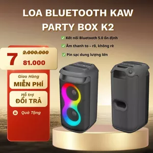 Loa bluetooth KAW PARTY BOX K2 xách tay tiện lợi, Công suất Nghe nhạc mạnh mẽ