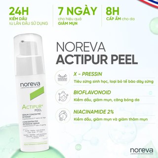 Serum Noreva Actipur Peel Concentrated 30ml – Kiềm Dầu, Giảm Mụn Cho Da Dầu Mụn & Da Nhạy Cảm