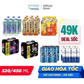 [SALE 15.7] Lốc 6 Nước giải khát đủ loại (Trà, Nước Tăng Lực, Nước ngọt Có Ga, Nước Điện Giải)
