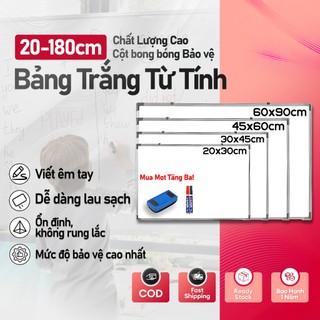 Bảng trắng 20x30CM 30x45CM 45x60CM 60CMx90CM Bảng từ viết bút lông trắng tặng kèm bút & lau bảng