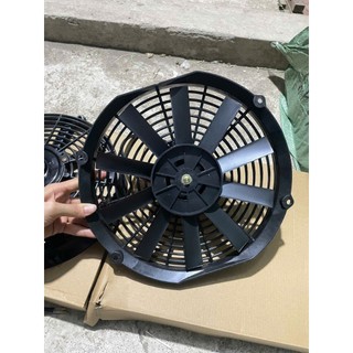 Quạt két nước, Quạt gió tản nhiệt ô tô xe tải, Quạt dàn nóng 2 chiều chổi than kích thước 12 inch 12V 24V.D