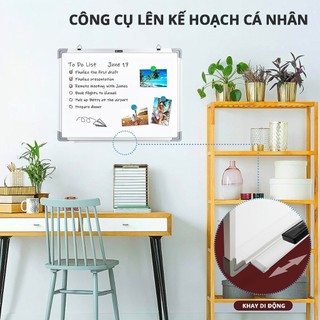 Bảng trắng 20x30CM 30x45CM 45x60CM 60CMx90CM Bảng từ viết bút lông trắng tặng kèm bút & lau bảng
