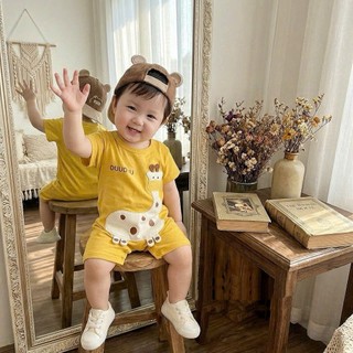 Bodysuit đùi họa tiết hưu cao cổ cho bé 4-10Kg. Bộ đồ liền thân mùa hè cho bé. Dino Kids