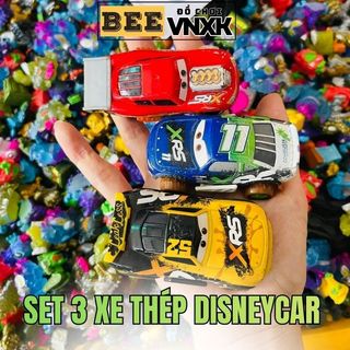 Set 3 xe thép Disneycar không trùng, lỗi trầy xước màu sơn rõ - Đồ chơi BEE VNXK