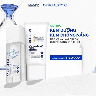 Combo Kem Dưỡng và Kem Chống Nắng Mocha, Bảo Vệ Và Dưỡng Sáng Da, Tặng 1 Sữa Rửa Mặt B5 25gr