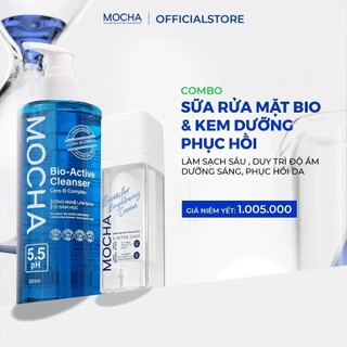 Combo Sữa Rửa Mặt Bio Active Mocha 300ml Và Kem Dưỡng Biovector 6 Active Gold 30gr