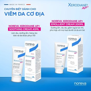 Combo dành cho viêm da cơ địa Xerodiane AP+ Soothing Cream Anti-Irritation 40mlvà Xerodiane Ap+ Emollient Cream 200ml