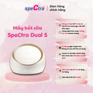 Máy Hút Sữa Điện Đôi Spectra Dual S Chính Hãng | Động Cơ Kép, Hút Kiệt Êm Ái, Kích Sữa Hiệu Quả