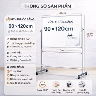 Bảng trắng 20x30CM 30x45CM 45x60CM 60CMx90CM Bảng từ viết bút lông trắng tặng kèm bút & lau bảng