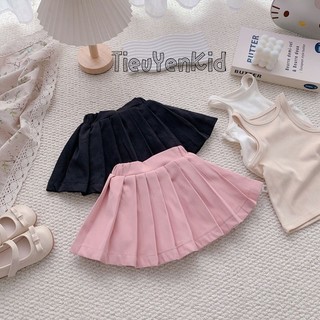Quần áo trẻ em, Chân váy xếp ly nhiều màu bé gái 9-26kg CV003 Tiểu Yến KID