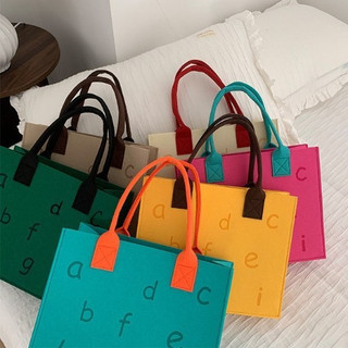 Túi xách Tote In Chữ - Túi Nỉ Dày Sức Chứa Lớn Cầm Tay In Chữ Nhiều Màu Sắc- đi tiệc đi chơi TN-0004
