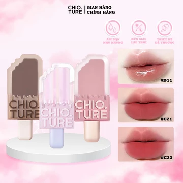 Son Que Kem CHIO.TURE ICE-CREAM LIPGLAZE 2ml Bùn Môi Kem, Mềm Mại, Lâu Trôi, Son Môi