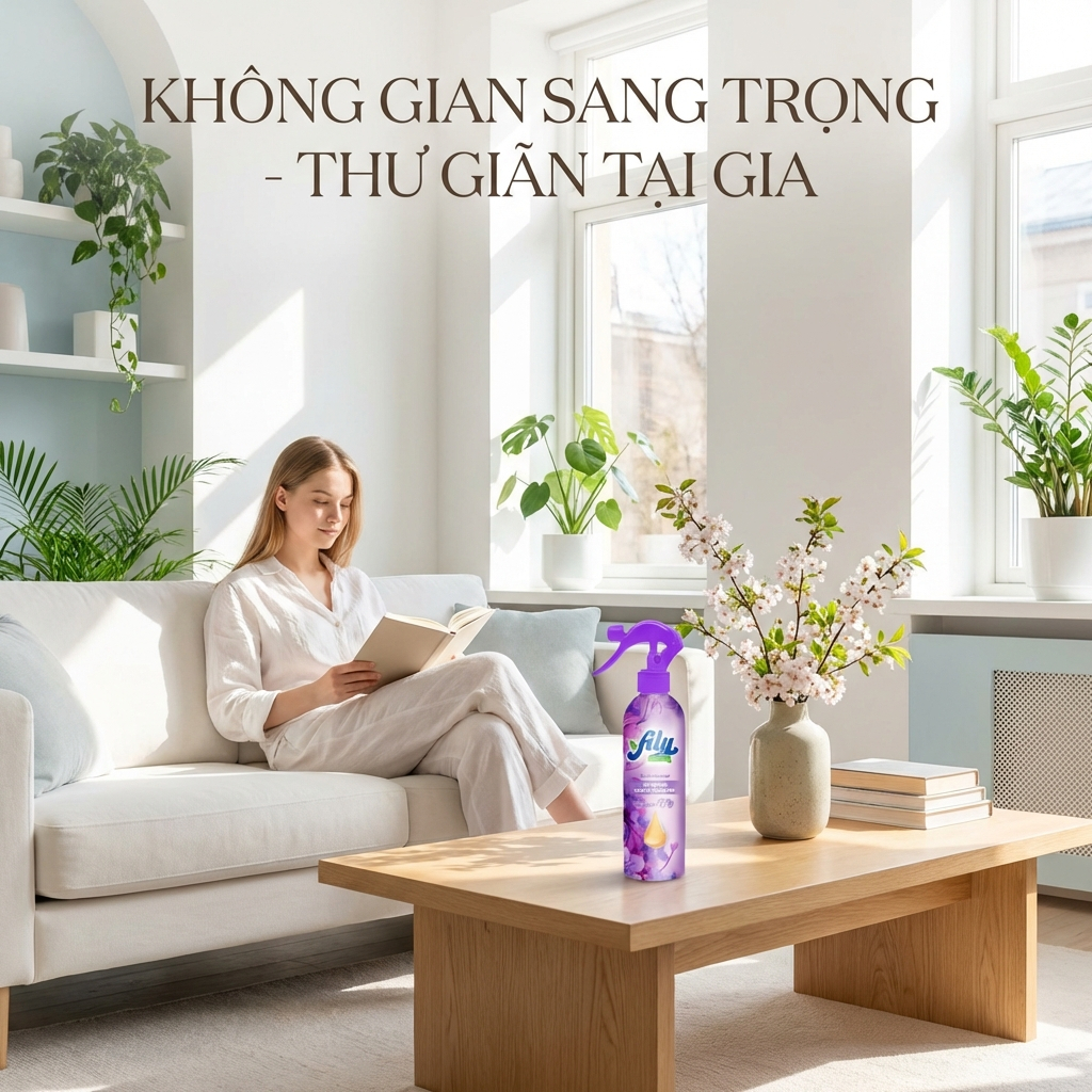 Chai Xịt Thơm Phòng Nước Hoa Fily 400ml Khử Mùi Phòng HIệu Quả Mang Đến Không Gian Sống Cao Cấp