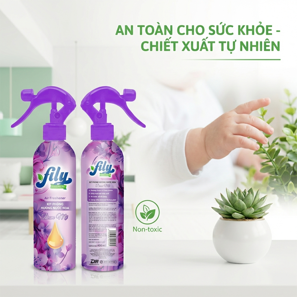 Chai Xịt Thơm Phòng Nước Hoa Fily 400ml Khử Mùi Phòng HIệu Quả Mang Đến Không Gian Sống Cao Cấp