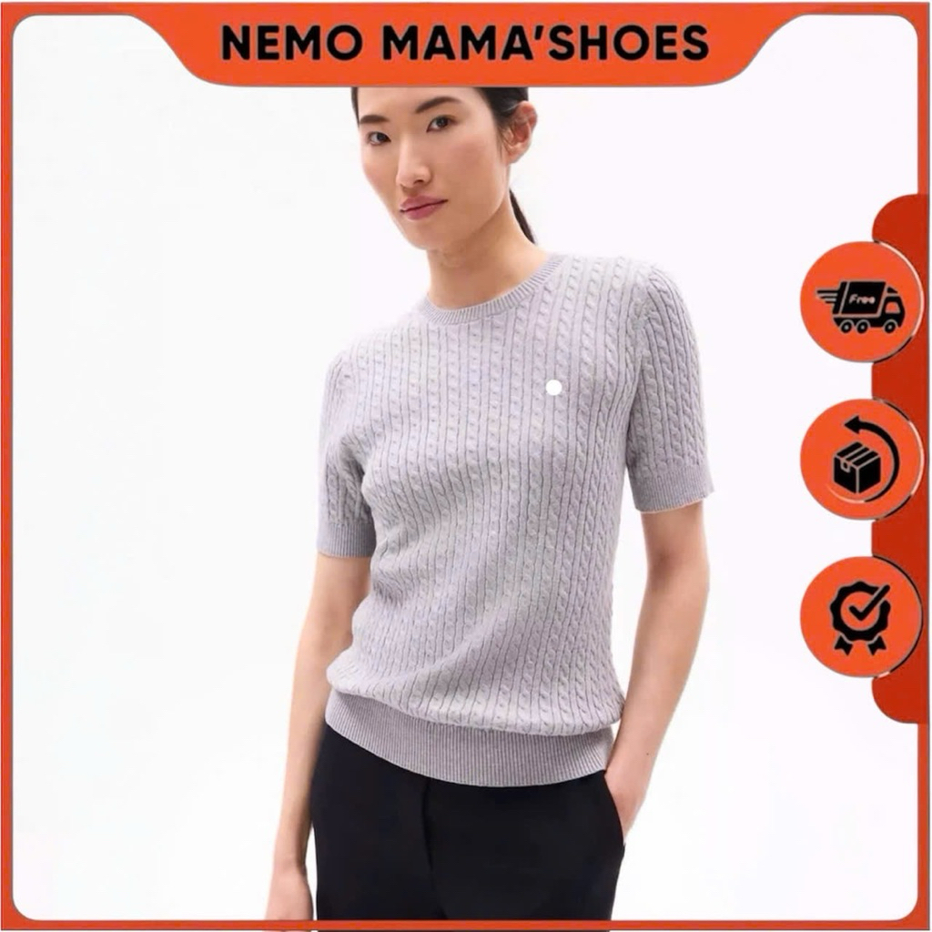 ÁO LEN DỆT KIM CAO CẤP XÁM - TRẮNG NỮ THANH LỊCH (Q250927057)