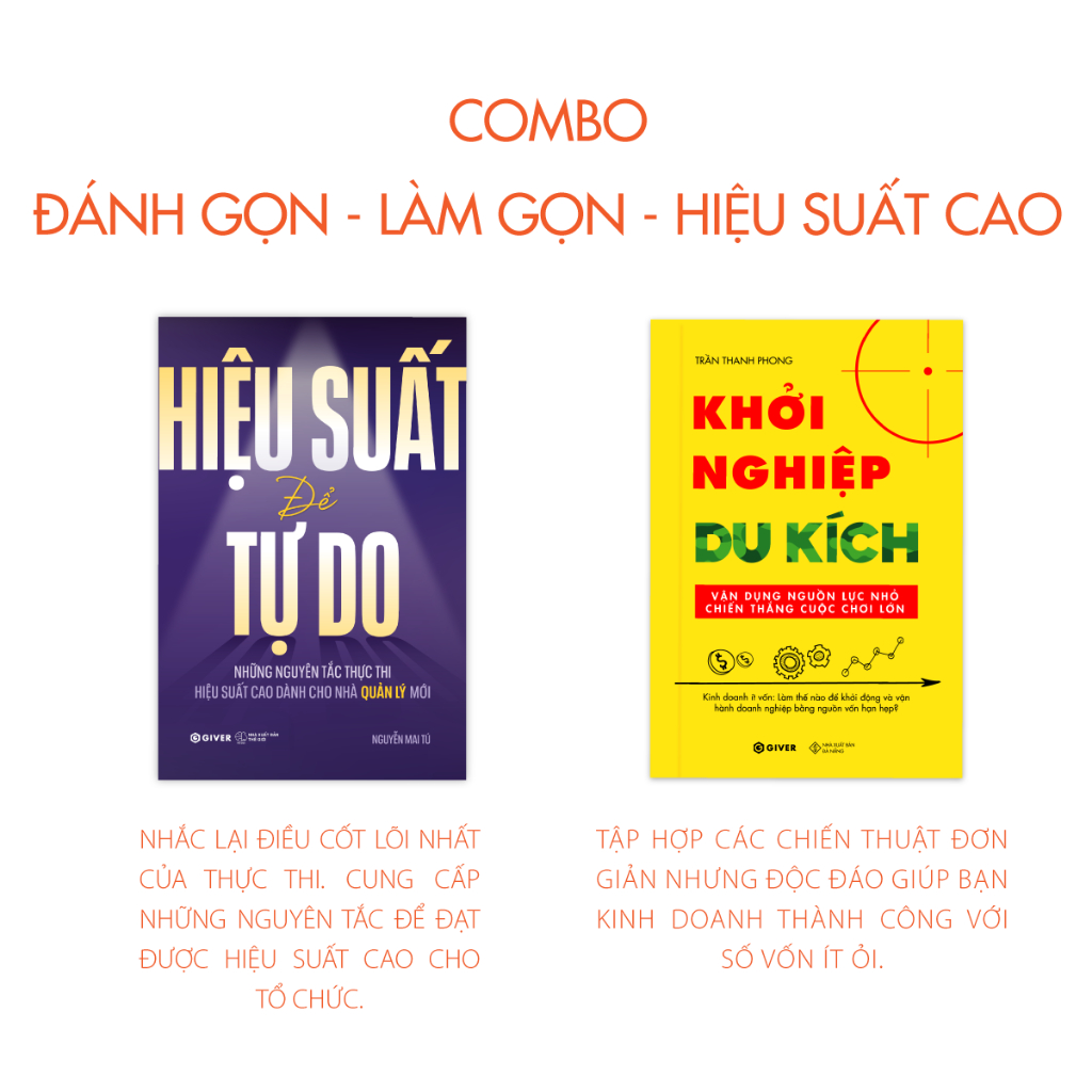 Sách - Combo Đánh Gọn - Làm Gọn - Hiệu Suất Cao