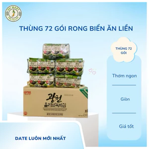 {Sỉ} 1 thùng 72 gói rong biển ăn liền giòn tan cho bé