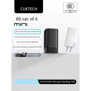 Củ sạc Cuktech 6 Mini PD 90W - Chính hãng - Bh 12 tháng