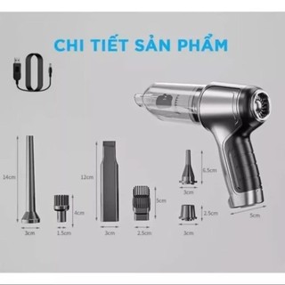 Máy Hút Bụi Cầm Tay Nhật Bản TAMASHIO Không Dây Hút Bụi Ô Tô 3 Trong 1 Hút Bụi Và Hút Chân Không