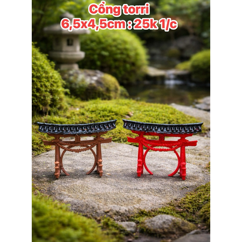 mô hình cổng trời torri sắc nét decor tiểu cảnh