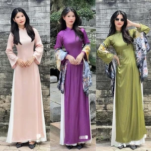 Set Áo Dài Nữ Truyền Thống Họa Tiết Sang Chảnh Áo Dài Cách Tân Dáng Suông Tay Lỡ Trang Phục Chụp Ảnh T1579G