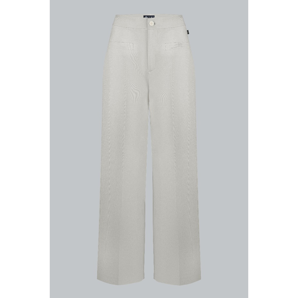 Quần Ống Suông Thêu Túi Cơi 3P02.2601, Quần Công Sở Dáng Đứng Detail Túi Trước Thanh Lịch, Quiet Luxury Thiết kế Bởi JM